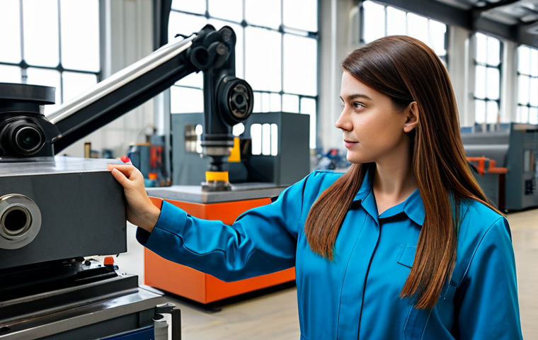 **

"A professional female engineer in a fully clothed, modest jumpsuit, inspecting machinery in a modern factory, safe for work, appropriate content, perfect anatomy, natural proportions, professional photography, well-lit environment, high quality, family-friendly."

**