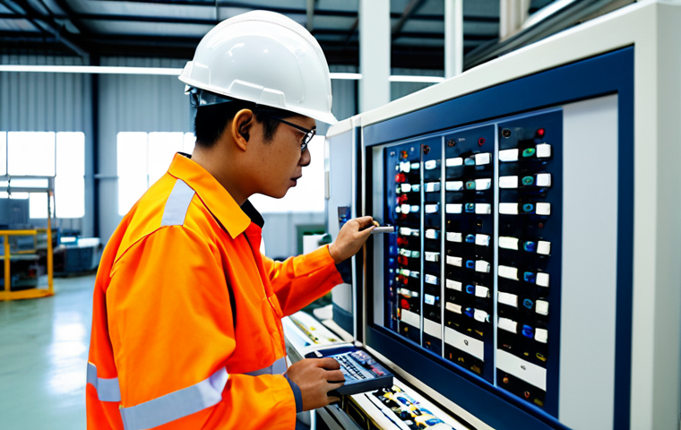 공장자동화 자격증 응시 자격 - Industrial Automation Engineer**

"A Thai engineer in a clean and modern factory setting, working on...